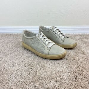Ecco Soft 7 Lace-Up Leather Golf Sneakers - Gray